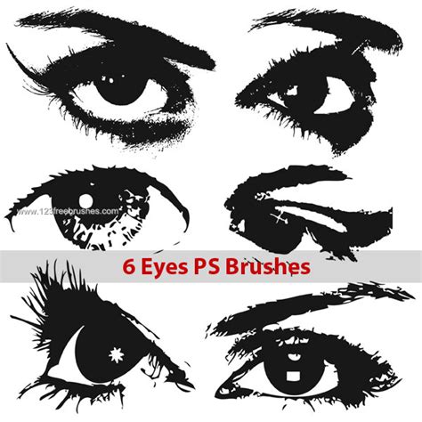 Eyes Photoshop Brush Set Photoshop Free Brushes 123freebrushes