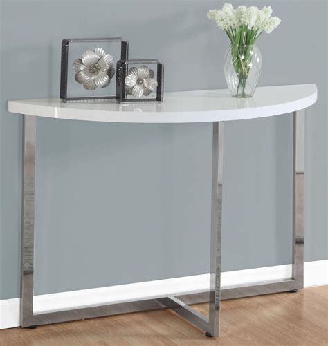 Glossy White 48 Console Table From Monarch Coleman Furniture