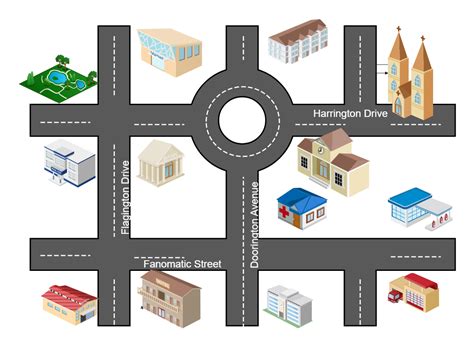 Vicinity Map Directional Map Edrawmax Template