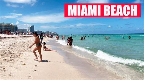 4k Walking Tour Miami Beach South Beach Bikini Beach Usa Youtube