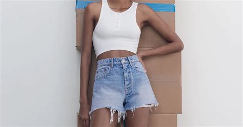 Best Jean Shorts At Zara Popsugar Fashion