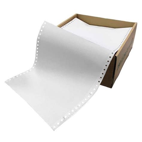 1 Ply White Carbonless 9 12 X 11 Continuous Copy Invoice Paper 2300