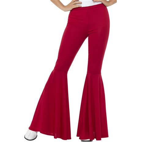 Ladies Hippy Flares 1960s 1970s 70s Flared Trousers Adult Disco Fancy Dress Ebay