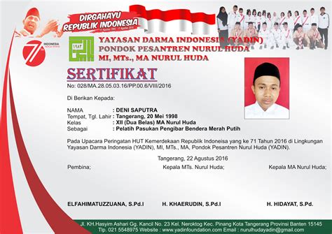 Sertifikat merupakan tanda bukti tertulis yang dikeluarkan secara resmi. CONTOH SERTIFIKAT PASKIBRA ~ MAHSUN DOT NET