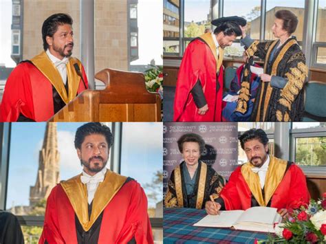 shahrukh khan receives his doctorate degree at the university of edinburgh shahrukh life