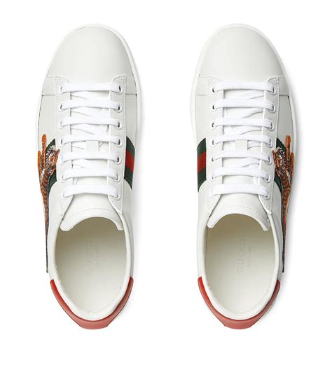 Womens Gucci White Gucci Tiger Ace Sneakers Harrods Uk