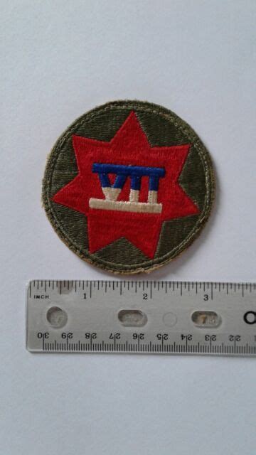 Authentic Us Army 7th Vii Corps Shoulder Sleeve Insignia Ssi Patch Ebay