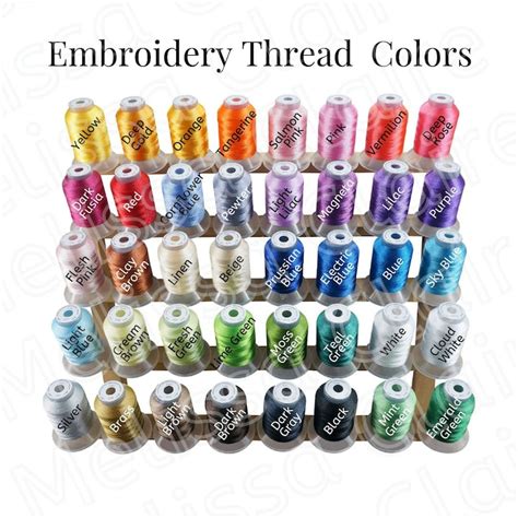 Embroidery Thread Color Chart Brothread Color Chart Brother Etsy New