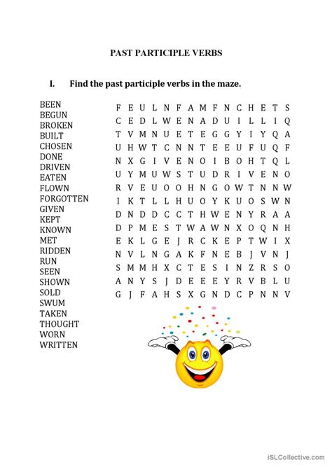 Past Participle Verbs Word Search English Esl Worksheets Pdf And Doc
