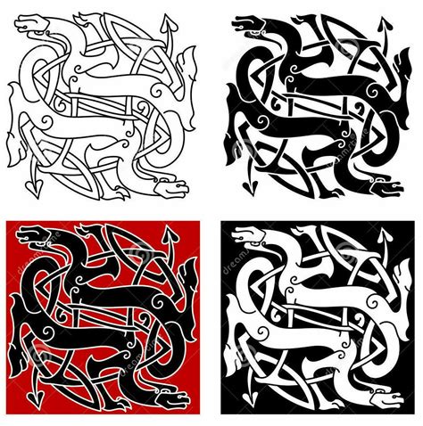 Celtic Dragon Celtic Art Florist Logo Book Of Kells Viking Art