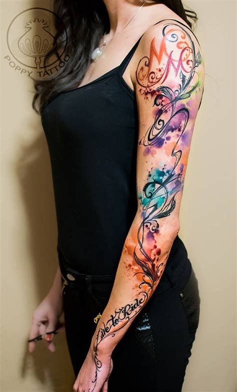 sleeve tattoos watercolor tattoo sleeve tattoos for women