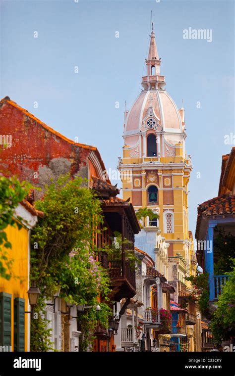 The Cathedral Of Cartagena Old Town Cartagena Colombia Stock Photo