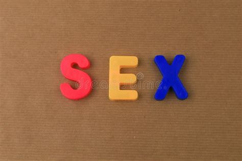 Word Or Text Sex Written In The Alphabet With Colorful Letters O Stock Image Image Of