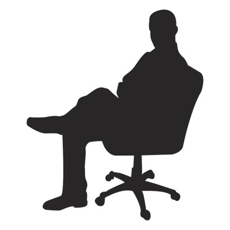 Chair Silhouette Clip Art Sitting Man Png Download 512