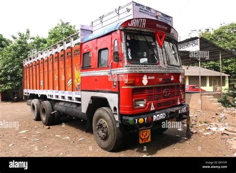 Tata Truck Lorry Motor Vehicle Byculla Bombay Mumbai Maharashtra India Asia Stock