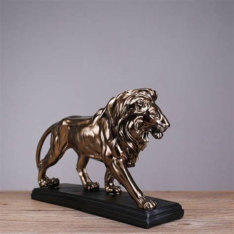 Lion Statue For Home Decor Resin Figurine Ornament Home Accessories
