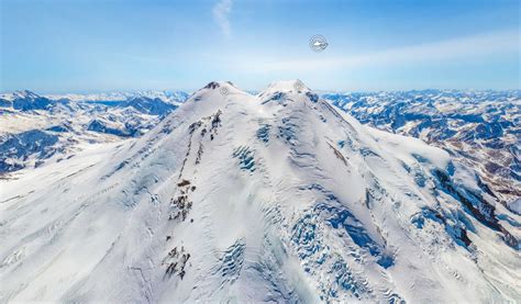 Panoramic View From The Top Of Elbrus Europes Highest Mountain