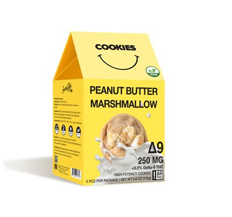 Sweetlife Peanut Butter Marshmallow Delta 9 Infused Cookies 5 50mg Cookies Bee Hippy Hemp