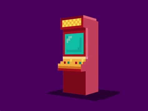 arcade machine pixel 3d pixel art arcade arcade game machines