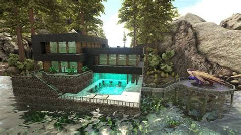 Ark Survival Evolved Large House Build Forest Mansion Base Design Speed Build Artofit