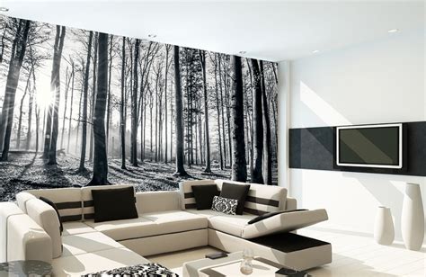 Black And White Forest Wallpaper Murals Online Store