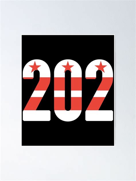 202 Area Code Washington Dc Flag Poster For Sale By Beerbro Designs