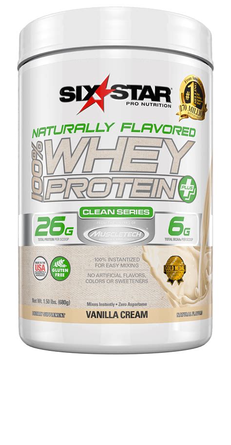 Six Star Naturally Flavored Whey Protein Plus Vanilla 15lbs Us