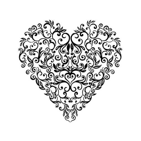 Swirly Heart Svg Cut File For Cricut Silhouette Anniversary Heart Svg