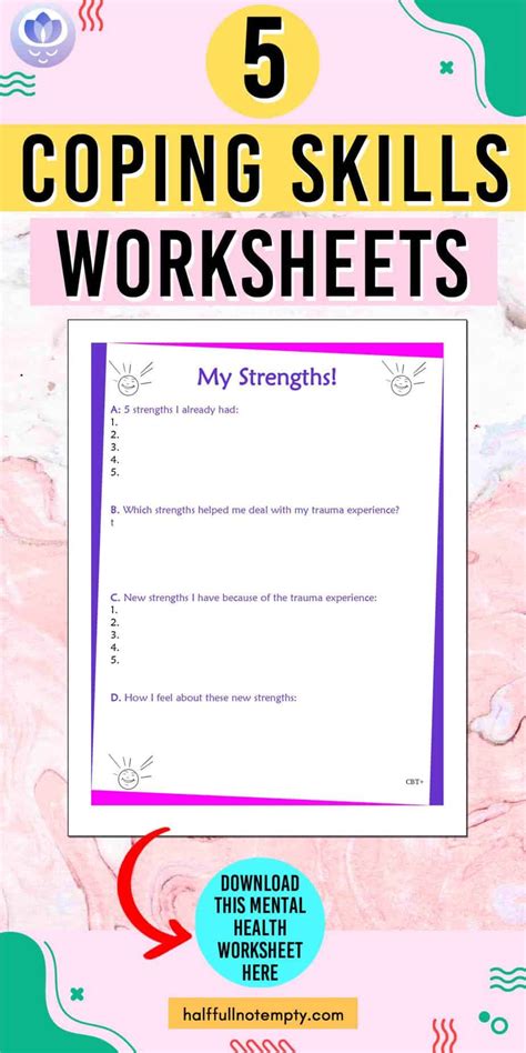 Free Printable Coping Skills Worksheet Worksheets Are