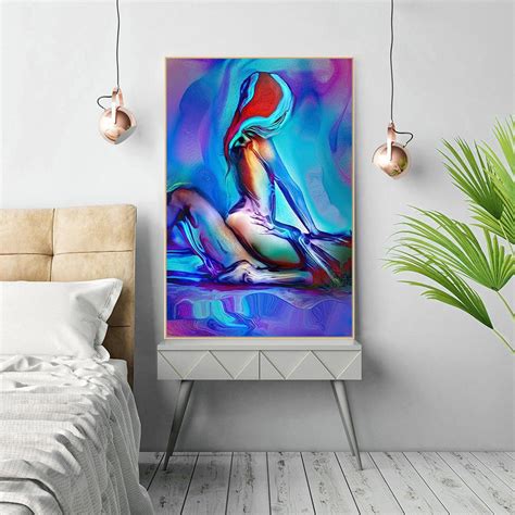 Colorful Characters Sexy Mens And Womens Having Sex Bedroom Decorations Nordic Abstract