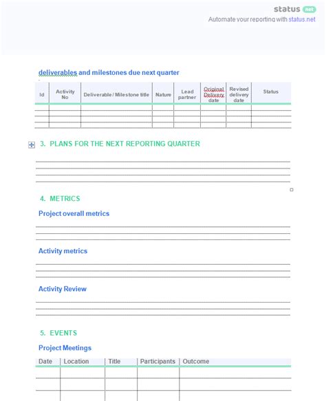 2 Easy Quarterly Progress Report Templates Free Download