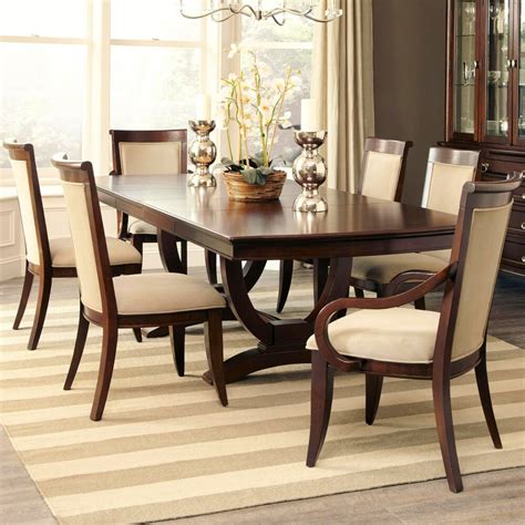 Its folding design allows you to double the eating space whenever you need or keep it rested against a wall for an intimate breakfast nook. ELEGANT CLASSIC MODERN 7-PIECE FORMAL DINING TABLE SET ...