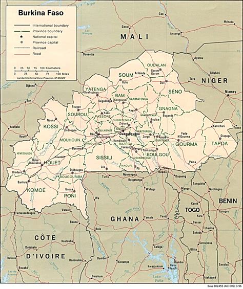 Mali to the north, niger to the east, benin to the south east, togo and ghana to the south. Landkarte Burkina-Faso (Politische Karte) : Weltkarte.com ...