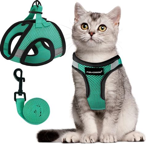Cat Harness And Lead Set Cat Harness For Walking Escape Proof Adjustable Cat Lead And Harness