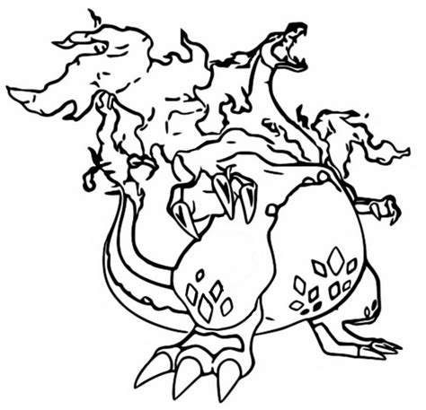 Coloring Page Gigantamax Pokémon Gigantamax Charizard 5