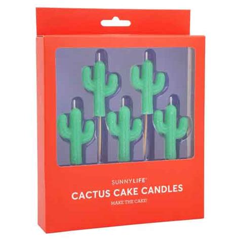 Saguaro Cactus Cake Candles Mexican Fiesta Birthday Party Decorations