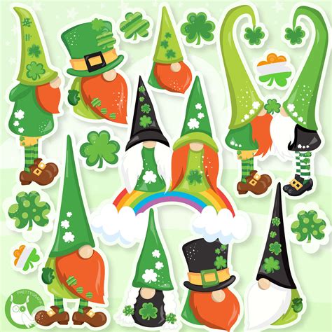 St Patrick S Gnomes Clipart