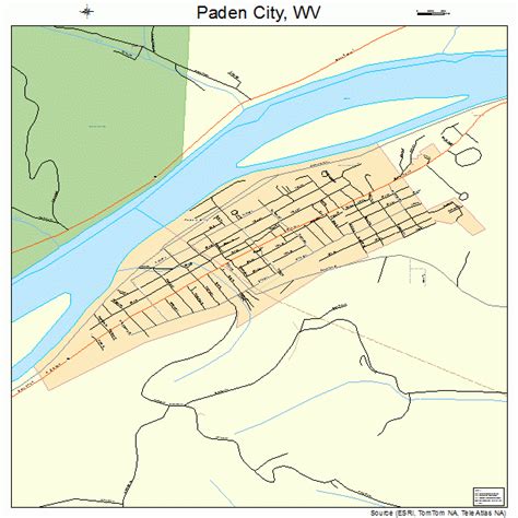 Paden City West Virginia Street Map 5461636