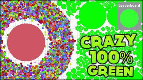 Crazy 100 Green Team And Huge Giveaway Cell In Agario New Agario