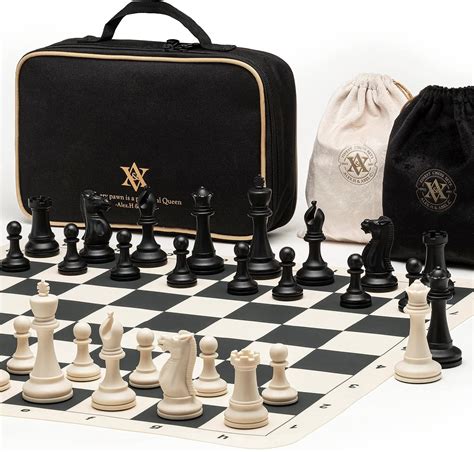 Aanda Tournament Chess Set 20x20 Foldable Silicone Chess Board 375 King