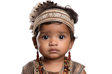Ai Generated Indian Baby Portrait With A Transparent Background