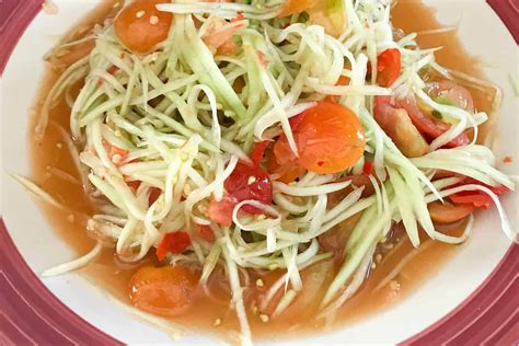 Authentic Lao Style Green Papaya Salad Recipe Delicious And Flavorful