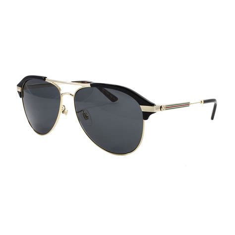 men s gg0288sa sunglasses black gold havana gucci touch of modern