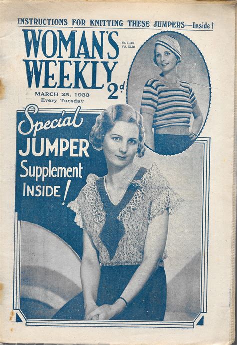 WOMANS WEEKLY UK MAGAZINE MARCH 25TH 1933 Vintage And Modern Birthday