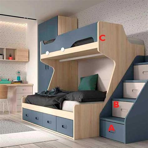 Dormitorio Juvenil Con Litera F210 Glicerio Chaves En Muebles Lara