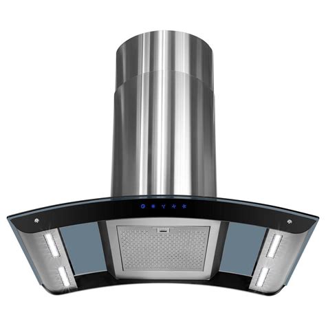 Akdy 36 In Convertible Kitchen Island Mount Range Hood In Stainless
