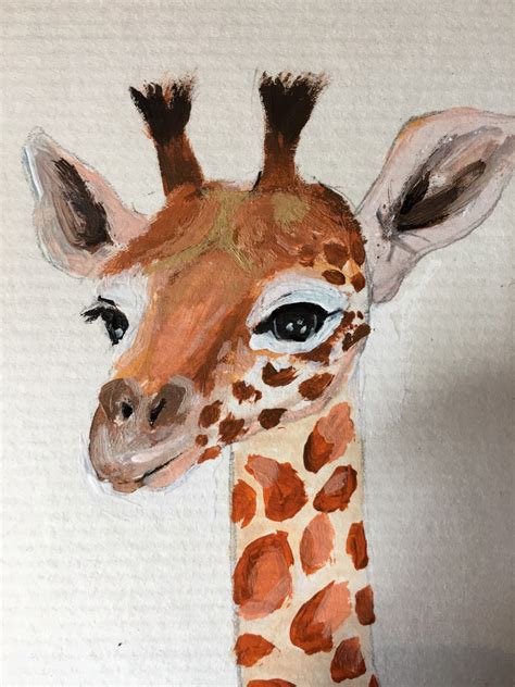 Giraffe Acrylic Painting Acrylic Original Painting One Of A Etsy Uk