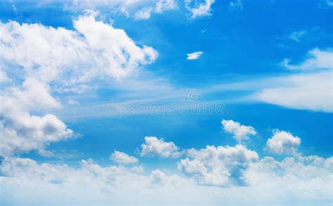 White Clouds In Blue Sky Stock Photo Image Of Light 26235514