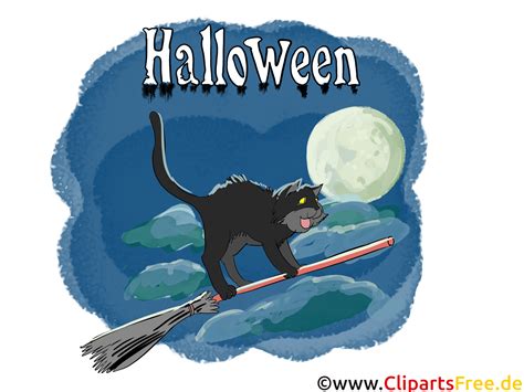 Chat balai dessin - Halloween à télécharger - Halloween dessin, picture