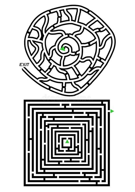 Dois Labirintos Ilustração Do Vetor Ilustração De Labirinto 38451721